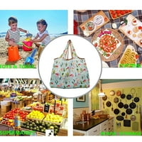 Xingqing пазаруваща чанта флорален принт с голям капацитет многофункционален сгъваем чанта за съхранение за пазаруване пътуване 93 *