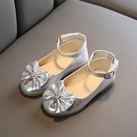 fvwitlyh Girls Size Shoes Toddler Bowknot Dance Kids Girls обувки Обувки Плитки бебе принцеса Бебе