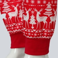 Tawop съвпадение Семейна коледна пижама Коледни жени мама отпечатани топ+панталони Xmas Family Matching Pajamas Set Red XXL