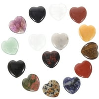 Каменни сърца естествена кристална декорация Сърце във формата на сърце декори сърдечни кристали