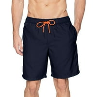 Мъжки къси панталони плажни панталони спортни ежедневни бързо сухо с вътрешна мрежа Мъжки бельо синьо