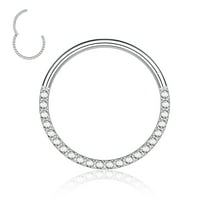 316L хирургична стомана 18g 16g кубична циркония опал хрущял обица CONCH HOOP NOSE RINGS DAIT