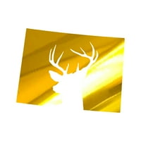 Колорадо еленски държавен стикер Декал Нарези - самозалепващ винил - устойчив на атмосферни влияния - Произведен в САЩ - много цветове и размери - Buck Hunt Hunting Rifle Co