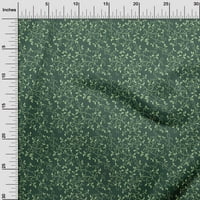 OneOone Cotton Jersey Dark Teal Green Fabric Азиатски флорален блок за шиене от печат от печатни дрехи DIY Облекло Шиещи консумативи