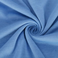 Женски тоалети - Женски плюс размер с дълъг ръкав с v -образно суичър пуловер върхове странични сплит дълги панталони риза и панталони костюми два панталони салони Blue L