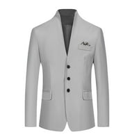 KALI_STORE Blazer Mens Jacket Men's Sport Coat Classic Fit Button Button Blazer костюм яке сиво, xl