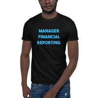 3xl Blue Manager Financial Reporting Памучна тениска с къси ръкави от неопределени подаръци