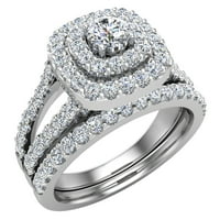 14K сватбени пръстени с бяло злато