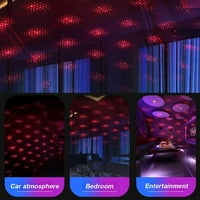 Yirtree USB Star Night Light, Car Roof Star Lights, степен на въртящ се метален интериорен звезден лампа преносим регулируем романтичен звезден светлинен декор за спалня парти автомобил Интериорен таван