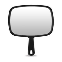 Професионалният стилист на Никол Фантини на Никол Фантини с голям ръчен огледало w дръжка широкоъгълни бръснарски фризьорски огледален квадрат огледало огледало: черно