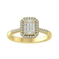 14k жълто злато диамантен пръстен 5.5