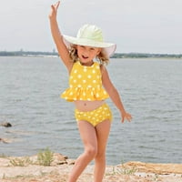 Akiihool Baby Girls 'Brightwear Girls Two Bikini Swimsuits Хавайски флорален бански костюм за деца летни плажни бански костюми